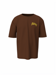 Aloha Graphic Unisex Brown Oversized T-Shirt