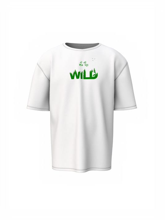 Jetset Graphic Unisex White Oversized T-Shirt