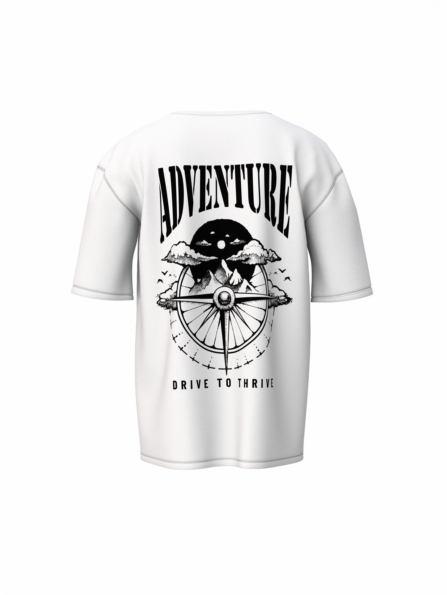 Every Mile Graphic Unisex White Oversized T-Shirt Style