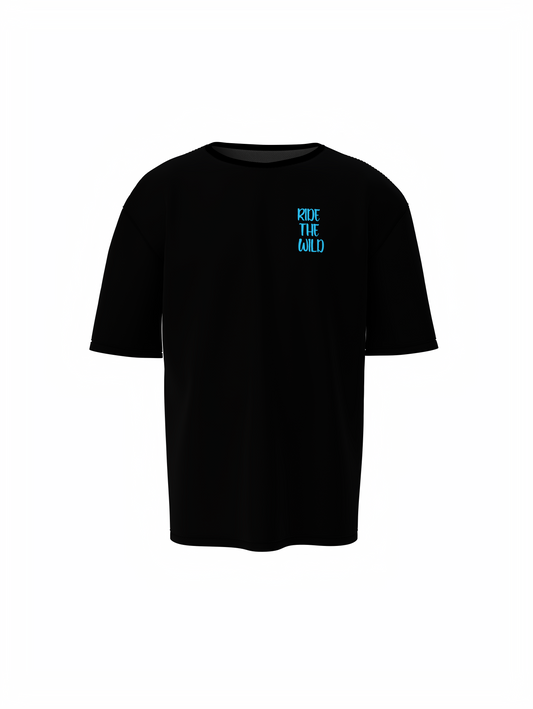 Surfing Black Oversized T-Shirt for Surf Streetwear Style