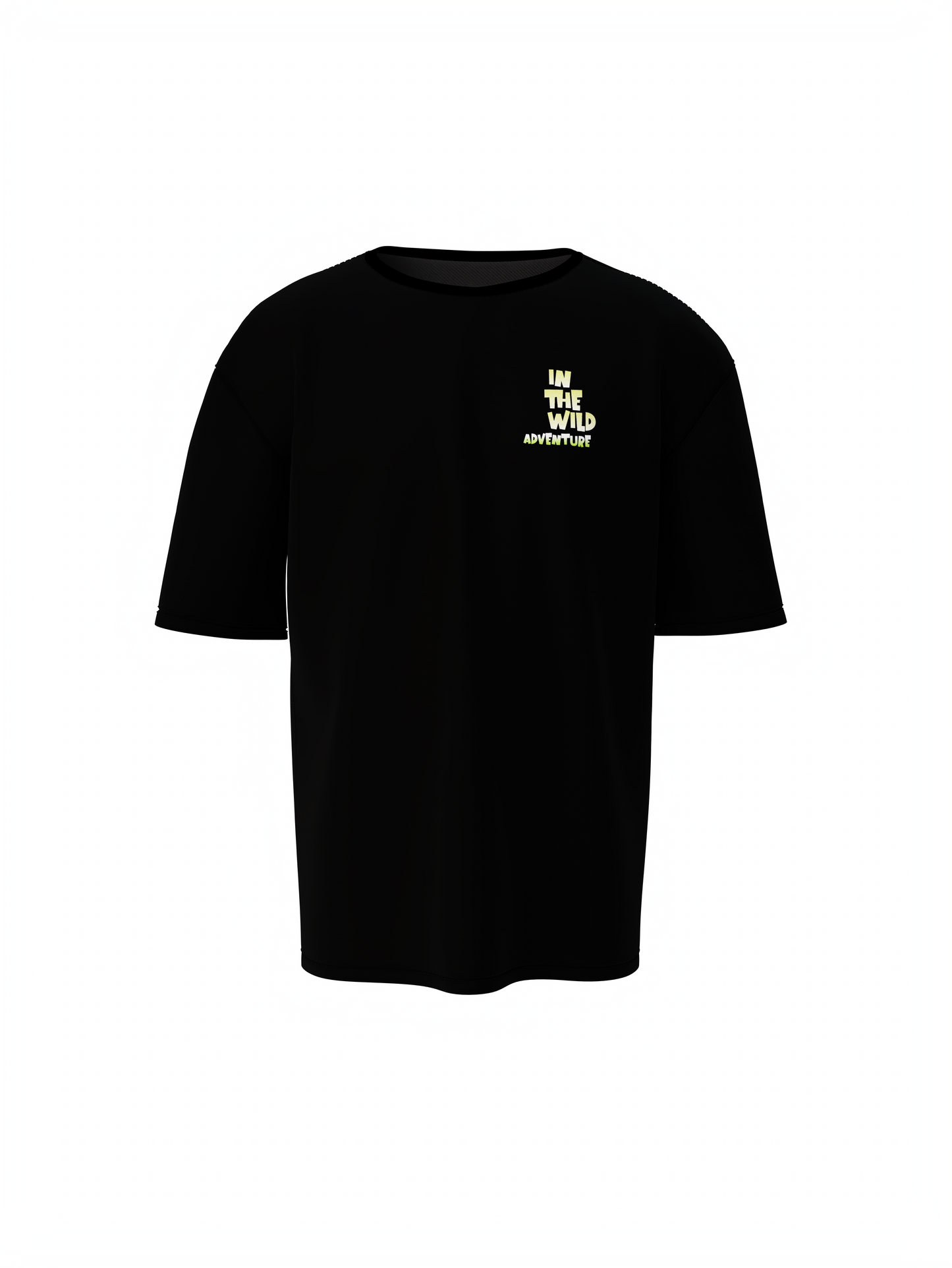 Nature Graphic Unisex Black Oversized T-Shirt – Bold & Cool