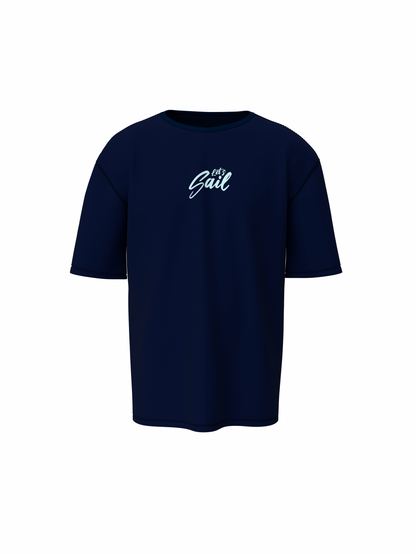 Majesty Graphic Unisex Dark Blue Oversized T-Shirt