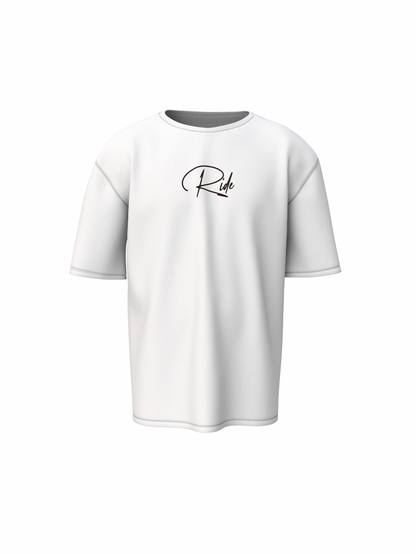 Journey Graphic Unisex White Oversized T-Shirt – Trendy Style