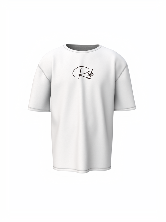 Journey Graphic Unisex White Oversized T-Shirt