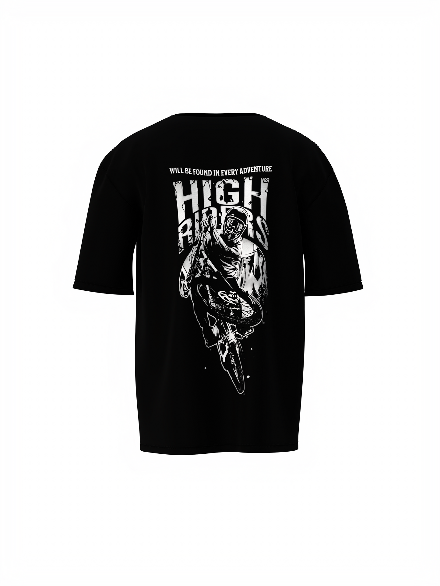 High Rider Graphic Unisex Black Oversized T-Shirt