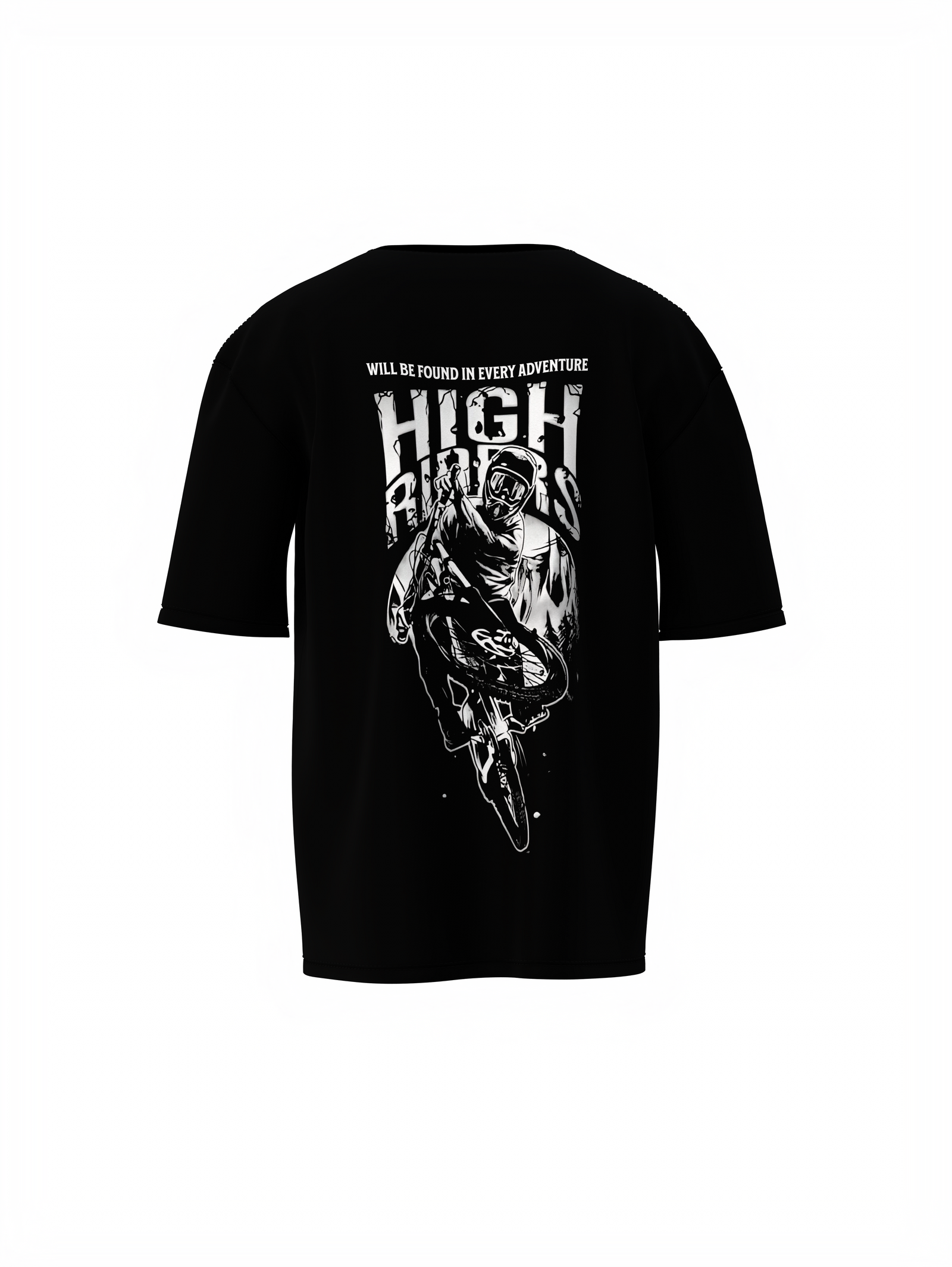 High Rider Graphic Unisex Black Oversized T-Shirt