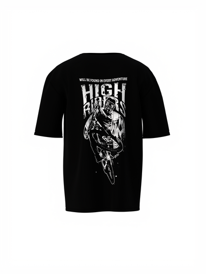 High Rider Graphic Unisex Black Oversized T-Shirt
