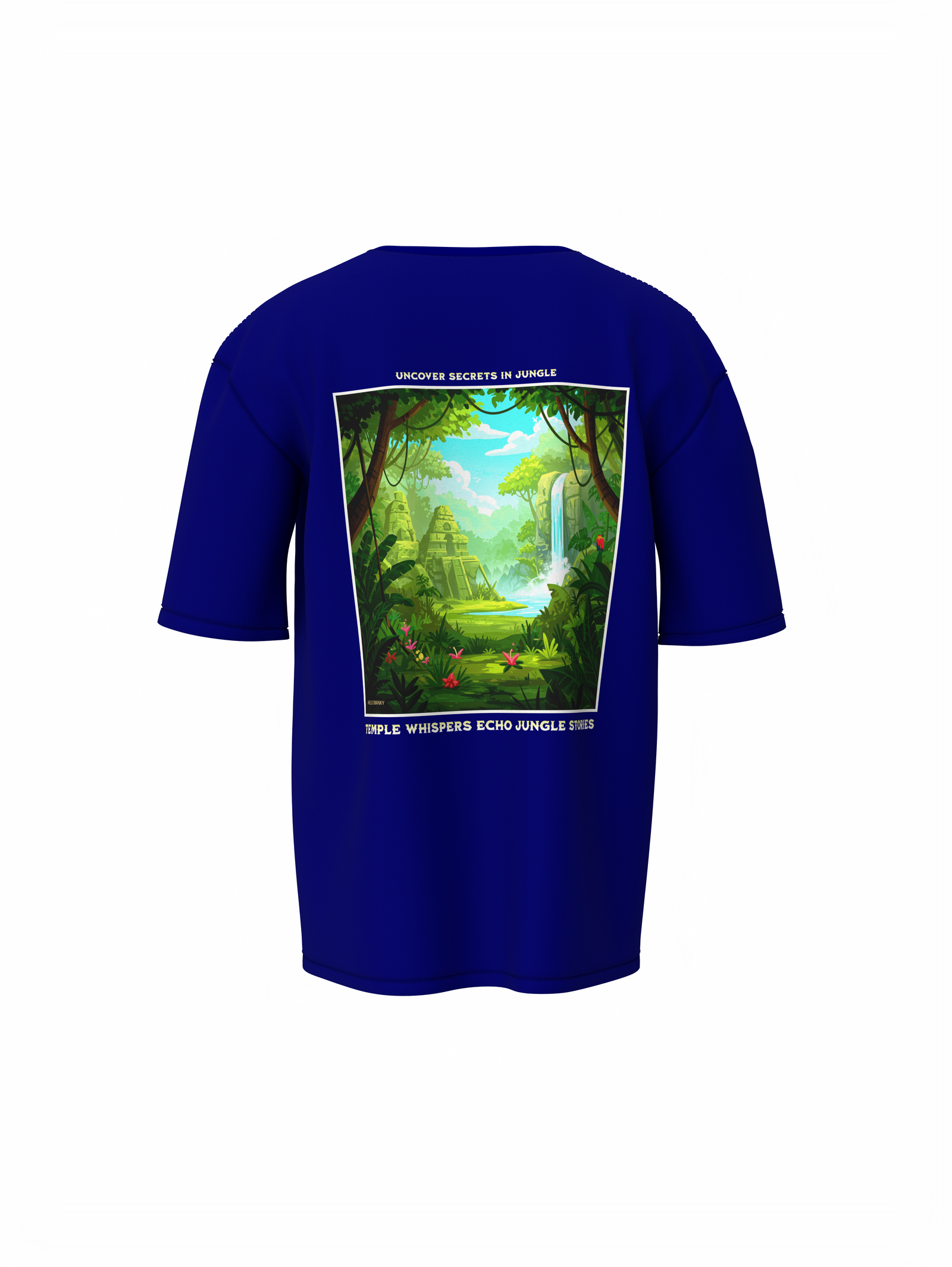 Nature Graphic Unisex Blue Oversized T-Shirt – Bold & Cool