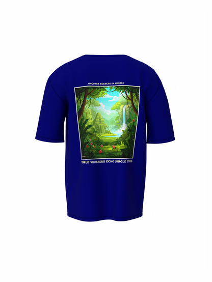 Nature Graphic Unisex Blue Oversized T-Shirt – Bold & Cool