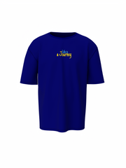 Life Is journey Unisex Blue Oversized T-Shirt