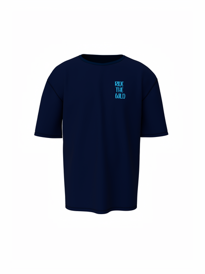 Surfing Dark Blue Oversized T-Shirt for Surf Streetwear Style