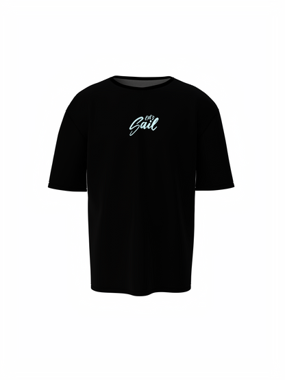 Majesty Graphic Unisex Black Oversized T-Shirt – Bold Design