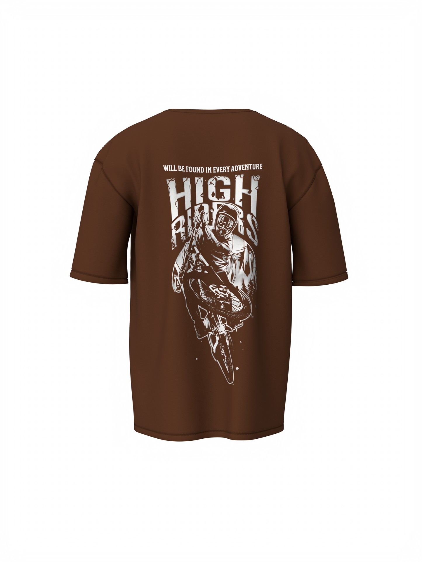 High Rider Graphic Unisex Brown Oversized T-Shirt