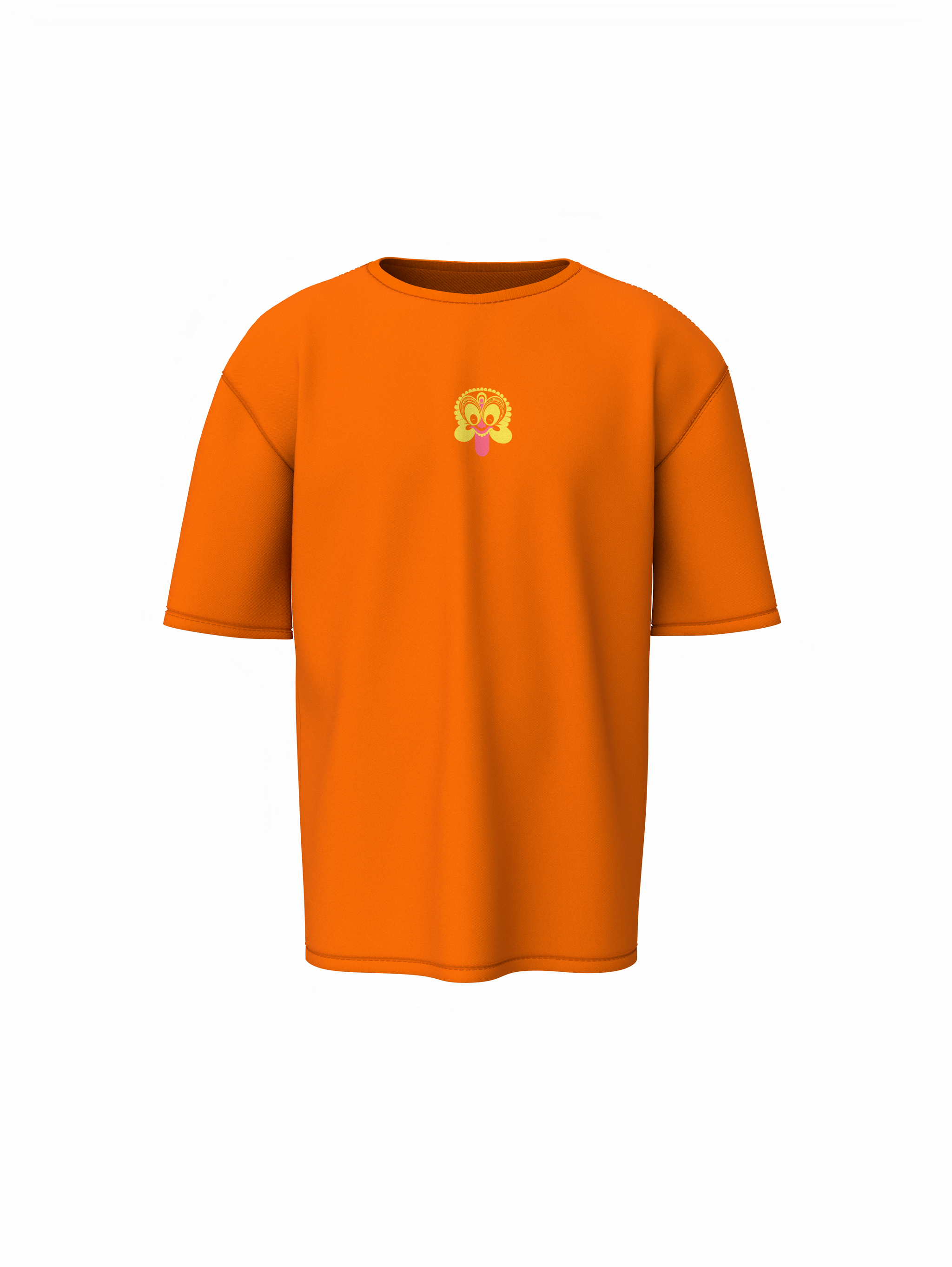 Padayani Graphic Unisex Orange Oversized T-Shirt