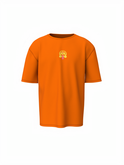 Padayani Graphic Unisex Orange Oversized T-Shirt