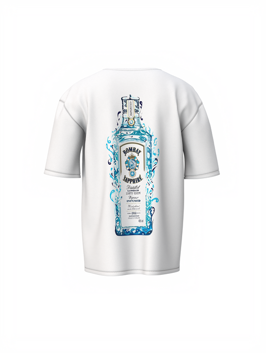 Bombay Sapphire Unisex White Oversized T-Shirt