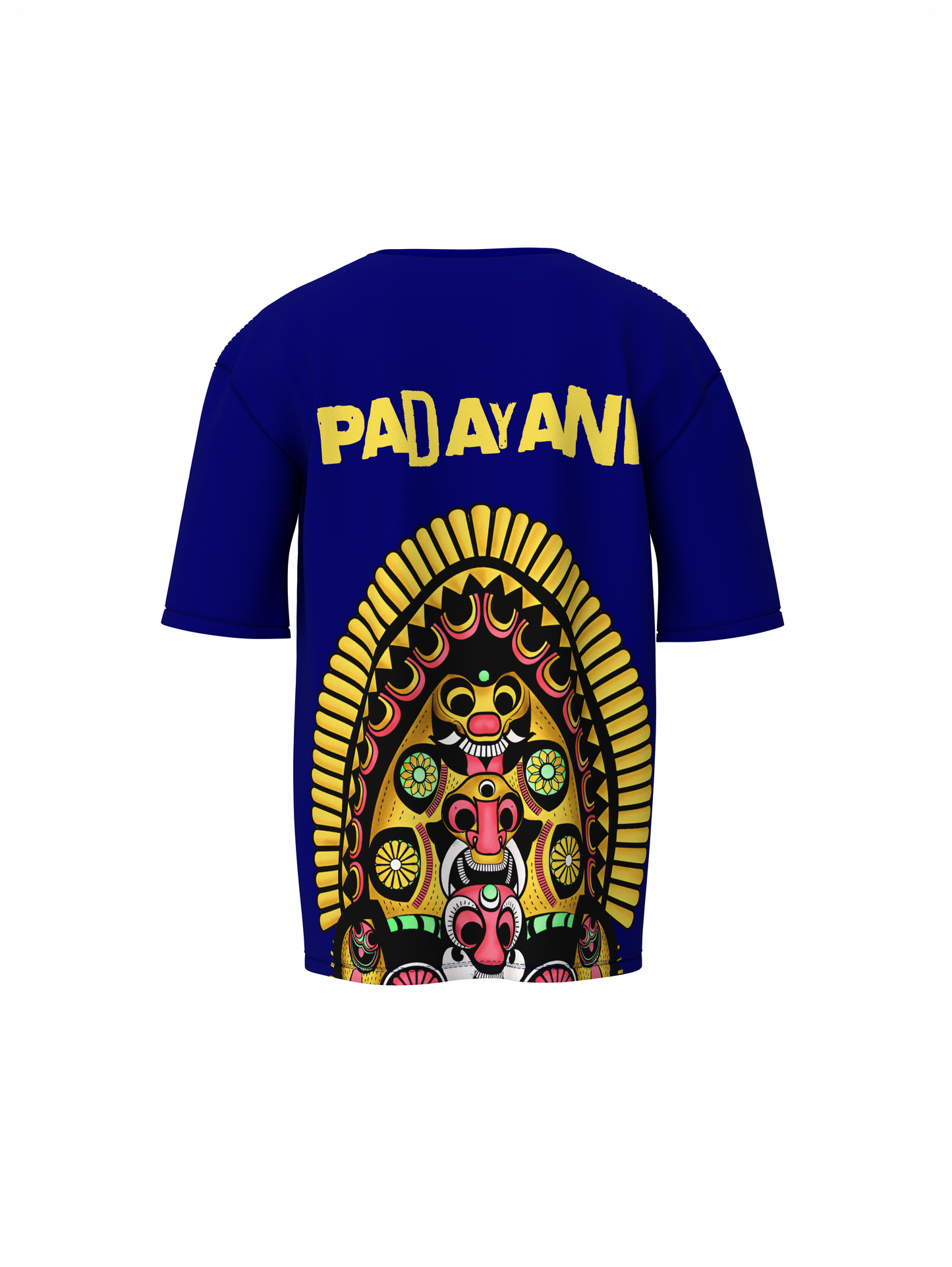 Padayani Graphic Unisex Blue Oversized T-Shirt – Bold Streetwear Style