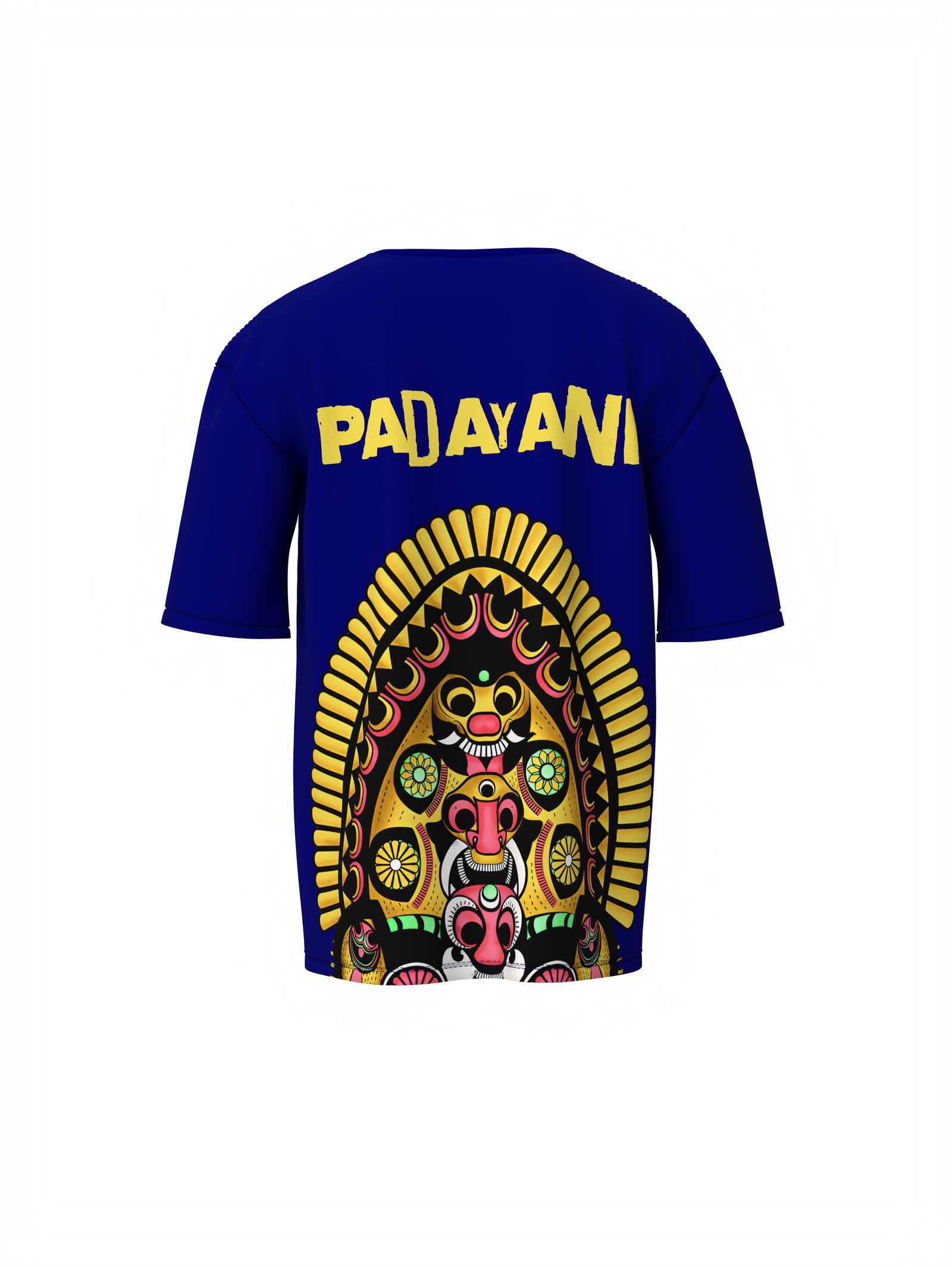 Padayani Graphic Unisex Blue Oversized T-Shirt – Bold Streetwear Style