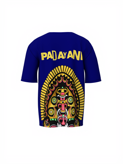 Padayani Graphic Unisex Blue Oversized T-Shirt – Bold Streetwear Style