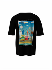 Euphoria Escape Unisex Black Oversized T-Shirt