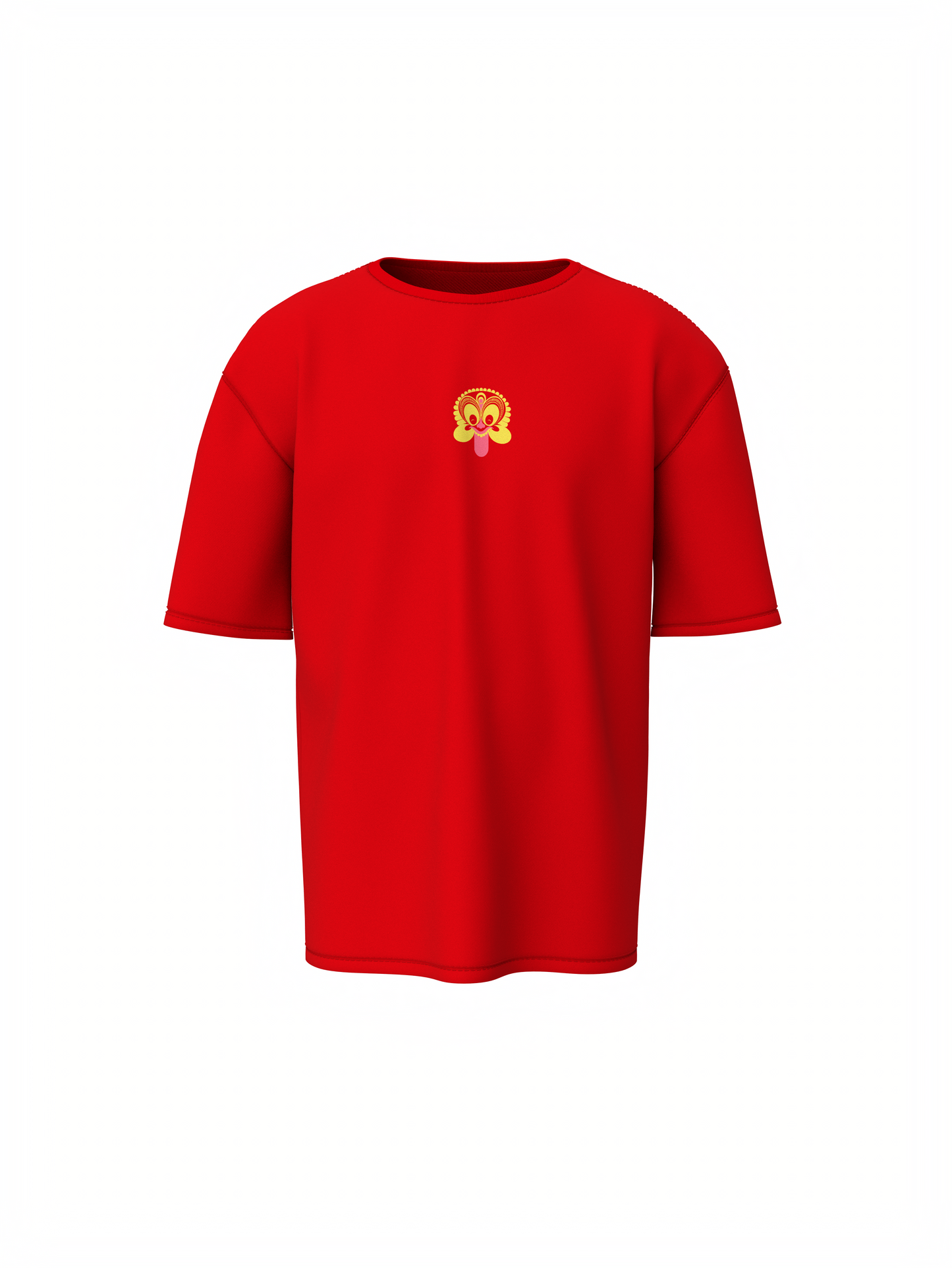 Padayani Graphic Unisex Red Oversized T-Shirt – Bold Streetwear Style
