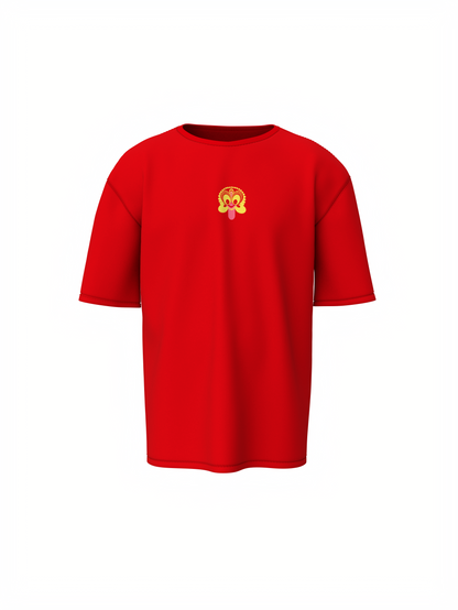 Padayani Graphic Unisex Red Oversized T-Shirt – Bold Streetwear Style