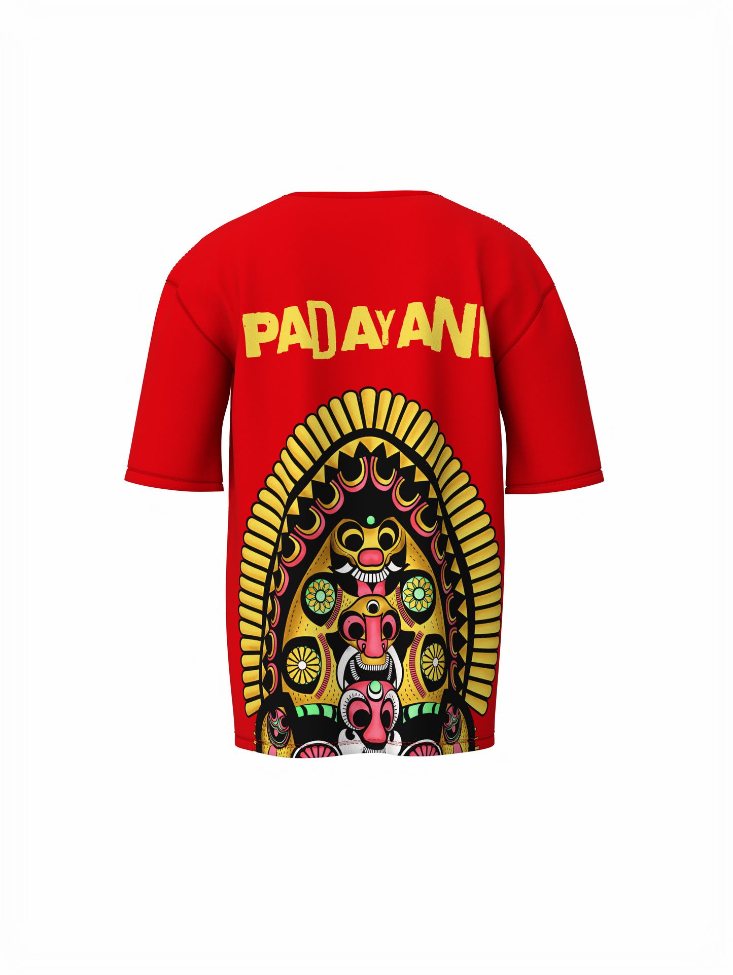 Padayani Graphic Unisex Red Oversized T-Shirt – Bold Streetwear Style