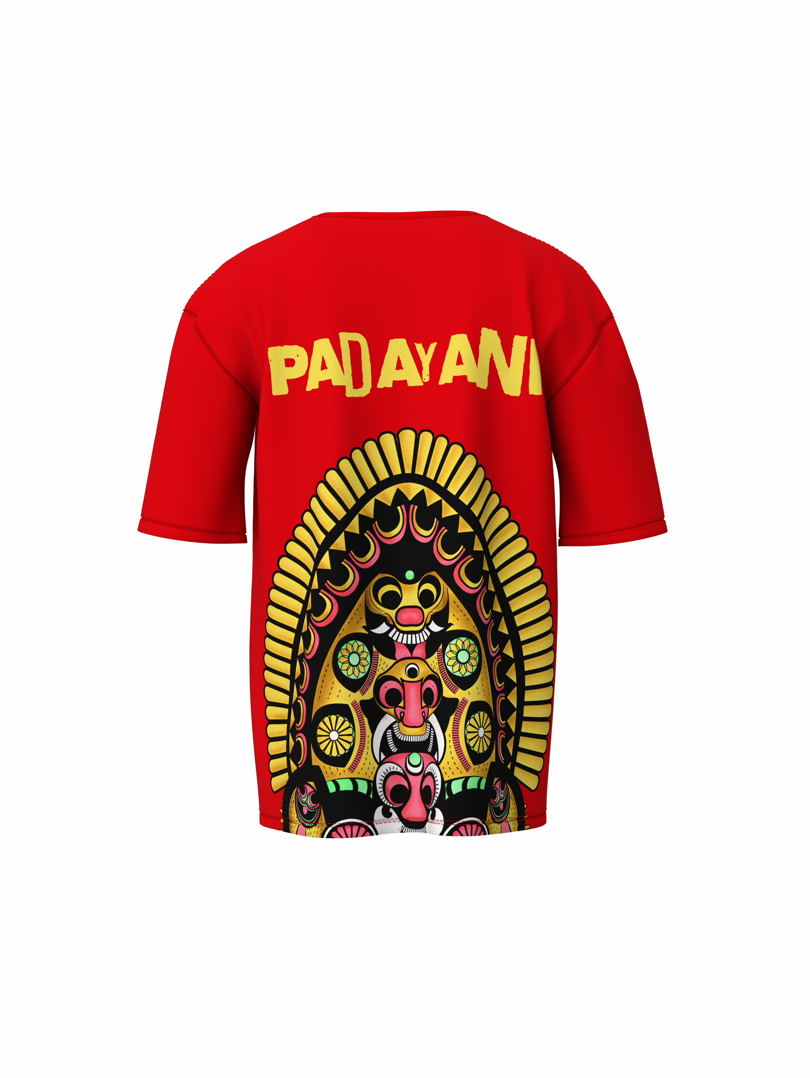 Padayani Graphic Unisex Red Oversized T-Shirt – Bold Streetwear Style