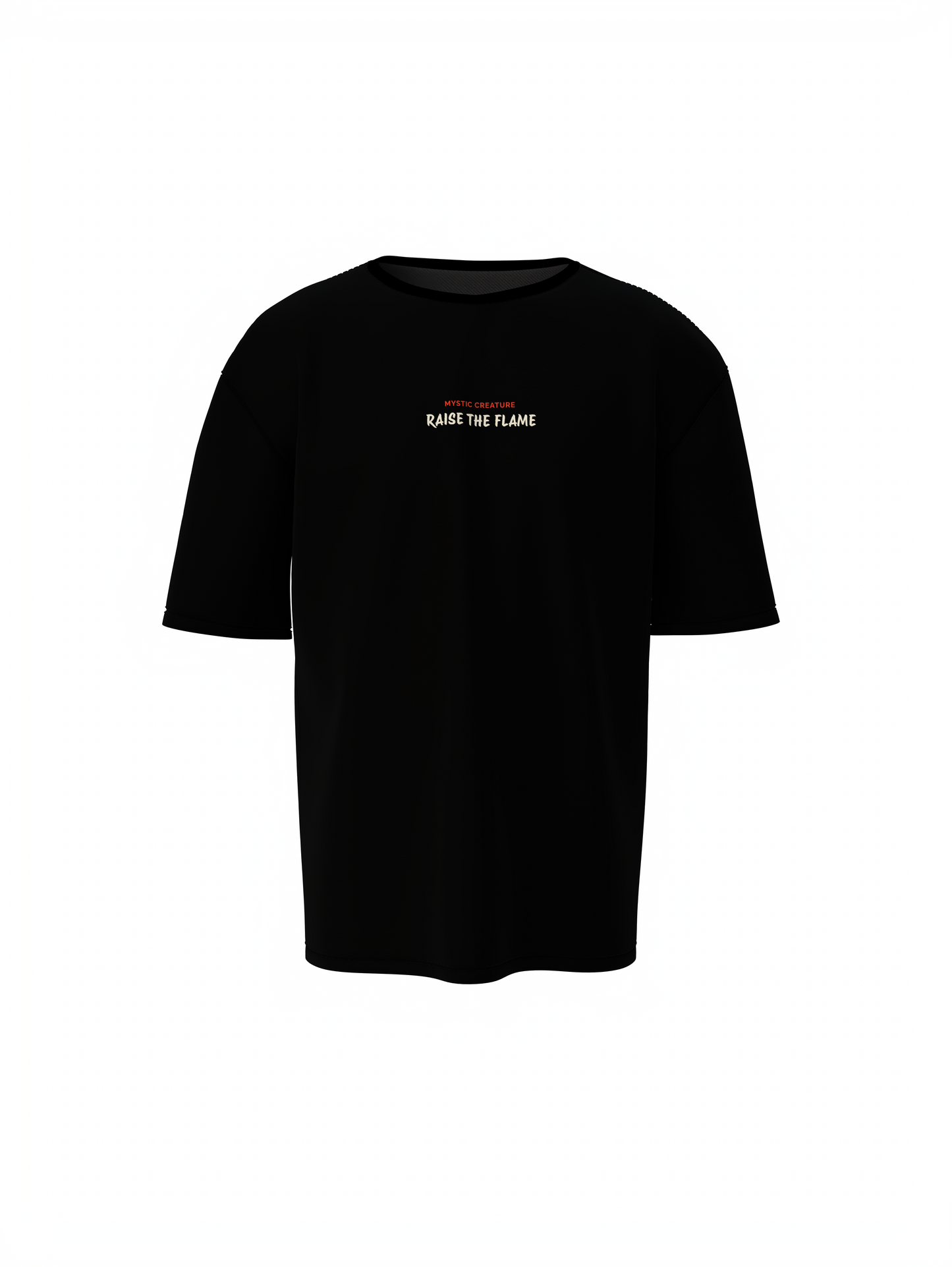 Phoenix Bird Graphic Unisex Black Oversized T-Shirt