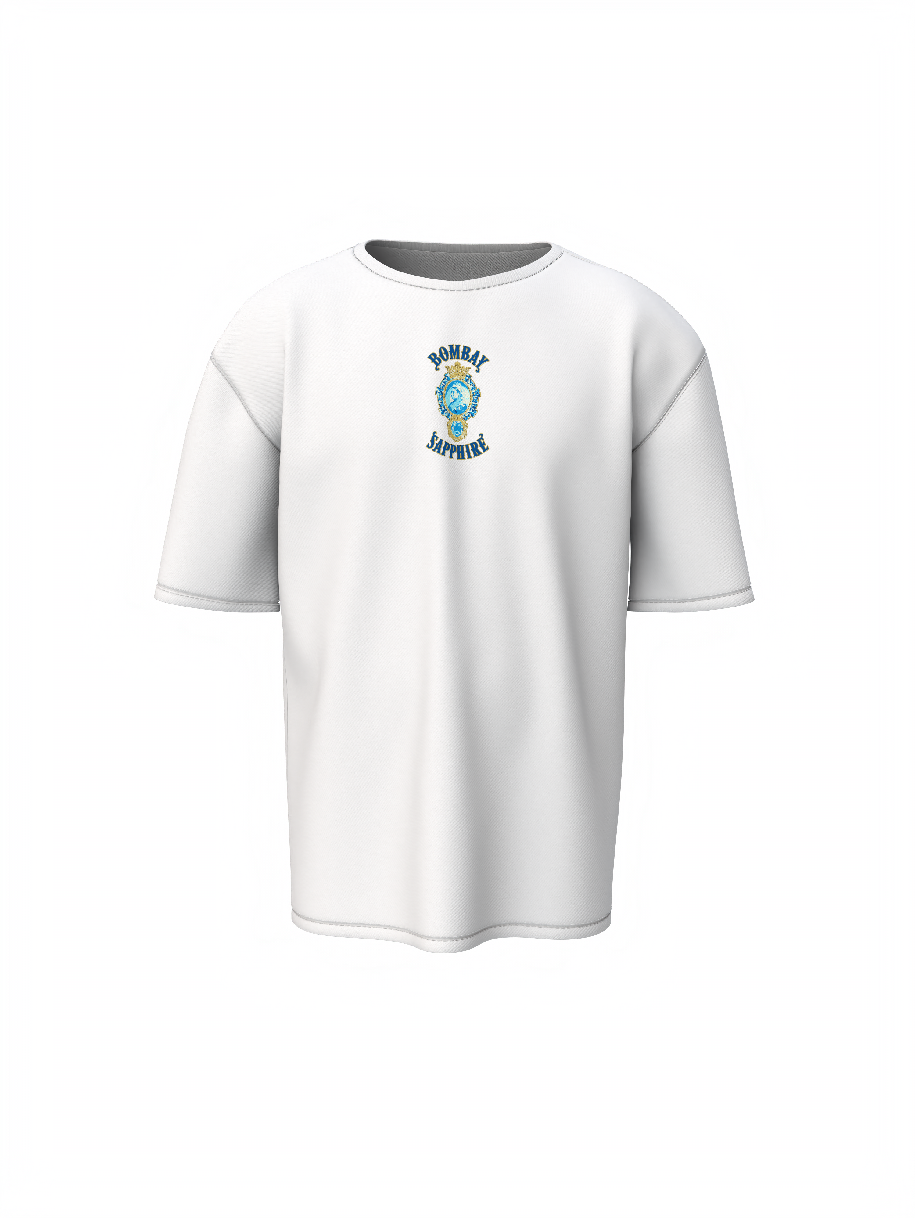 Bombay Sapphire Unisex White Oversized T-Shirt