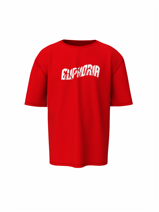 Euphoria Escape Unisex Red Oversized T-Shirt Streetwear