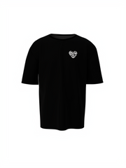 Need Love Graphic Unisex Black Oversized T-Shirt