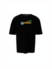 River Rafting Unisex Black Oversized Adventure T-Shirt