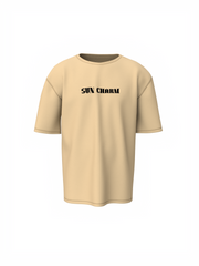 Sun Charm Graphic Unisex Beige Oversized T-Shirt