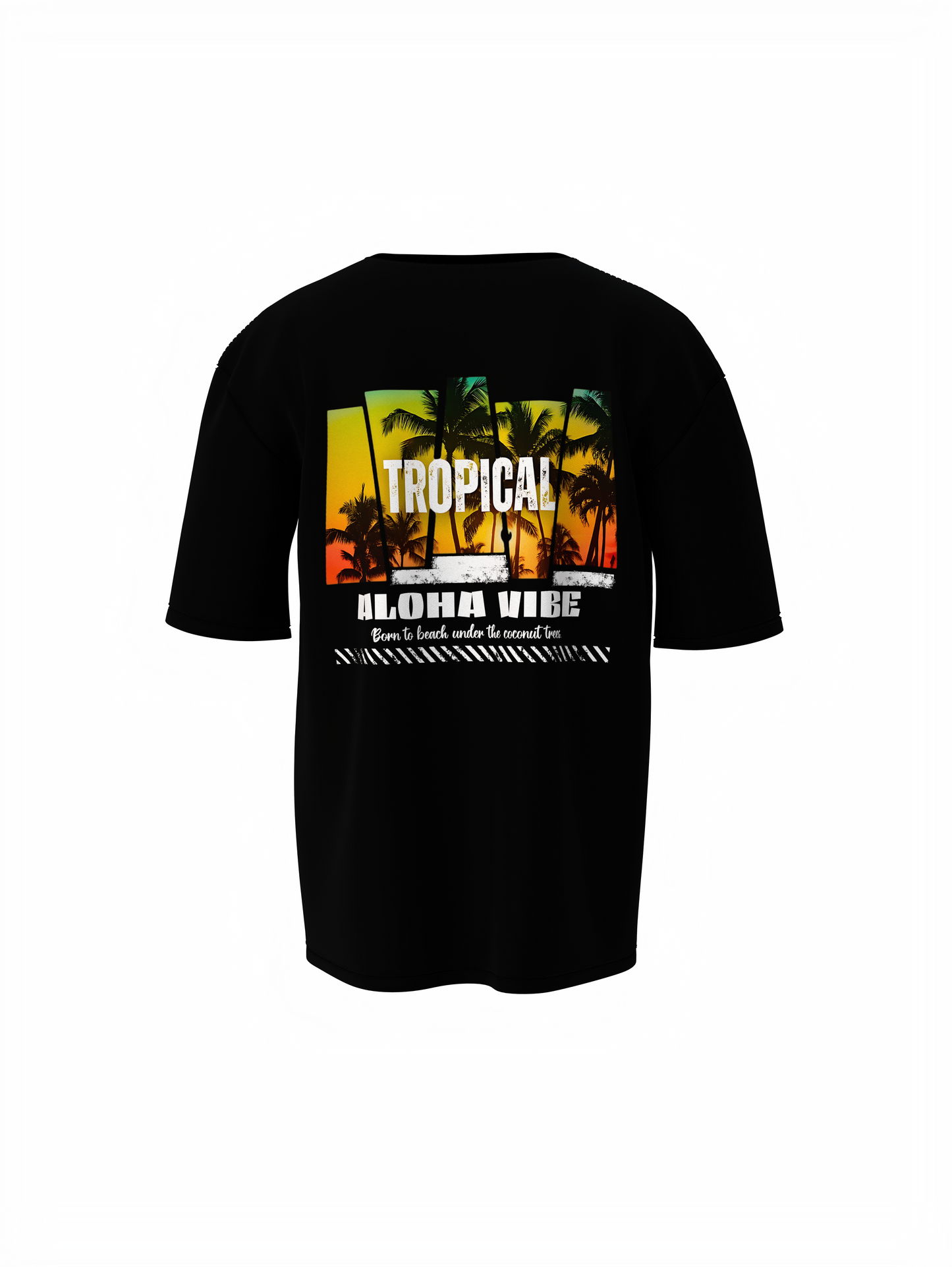 Wanderlust Graphic Unisex Black Oversized T-Shirt Travel