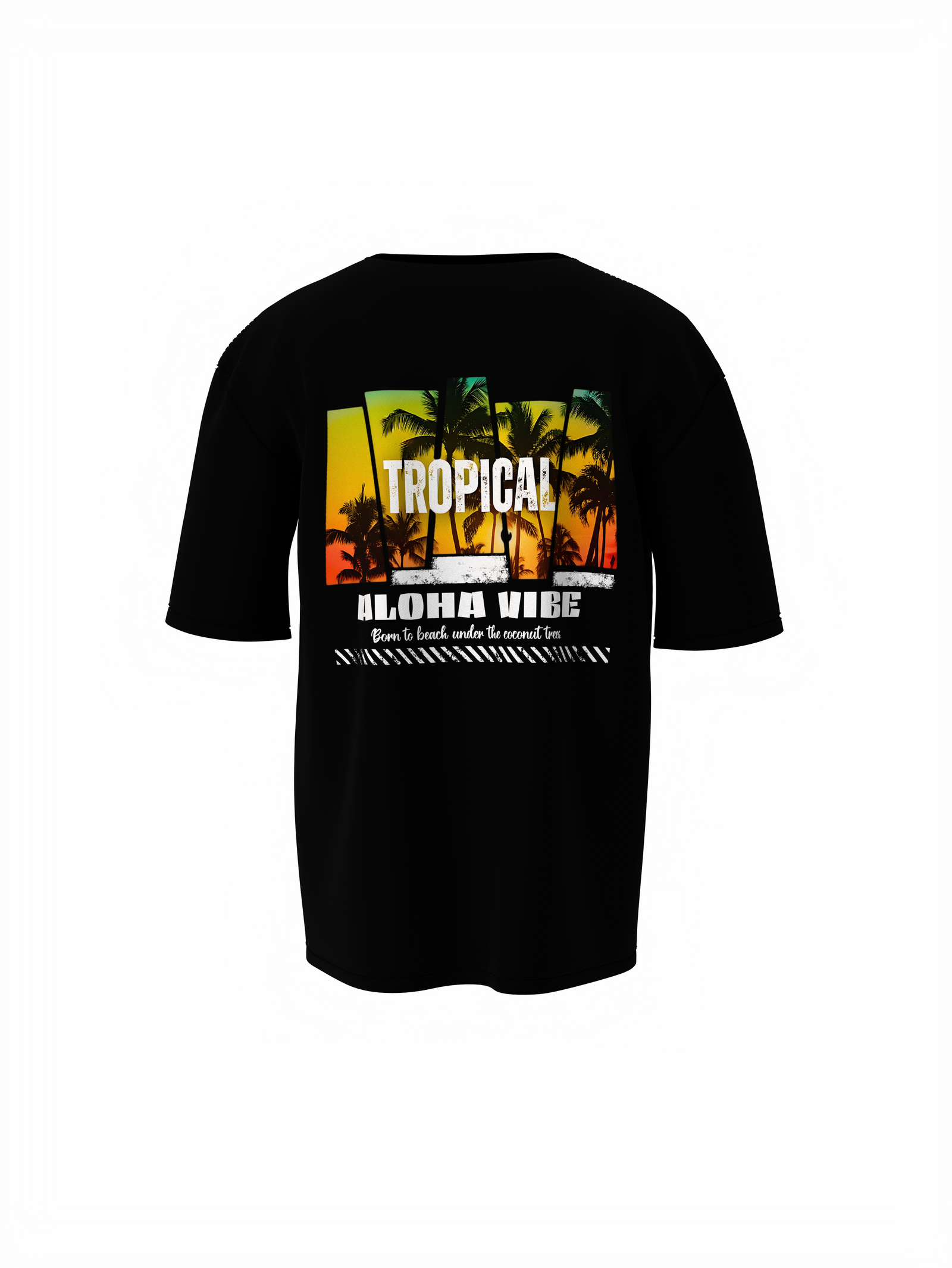Wanderlust Graphic Unisex Black Oversized T-Shirt Travel