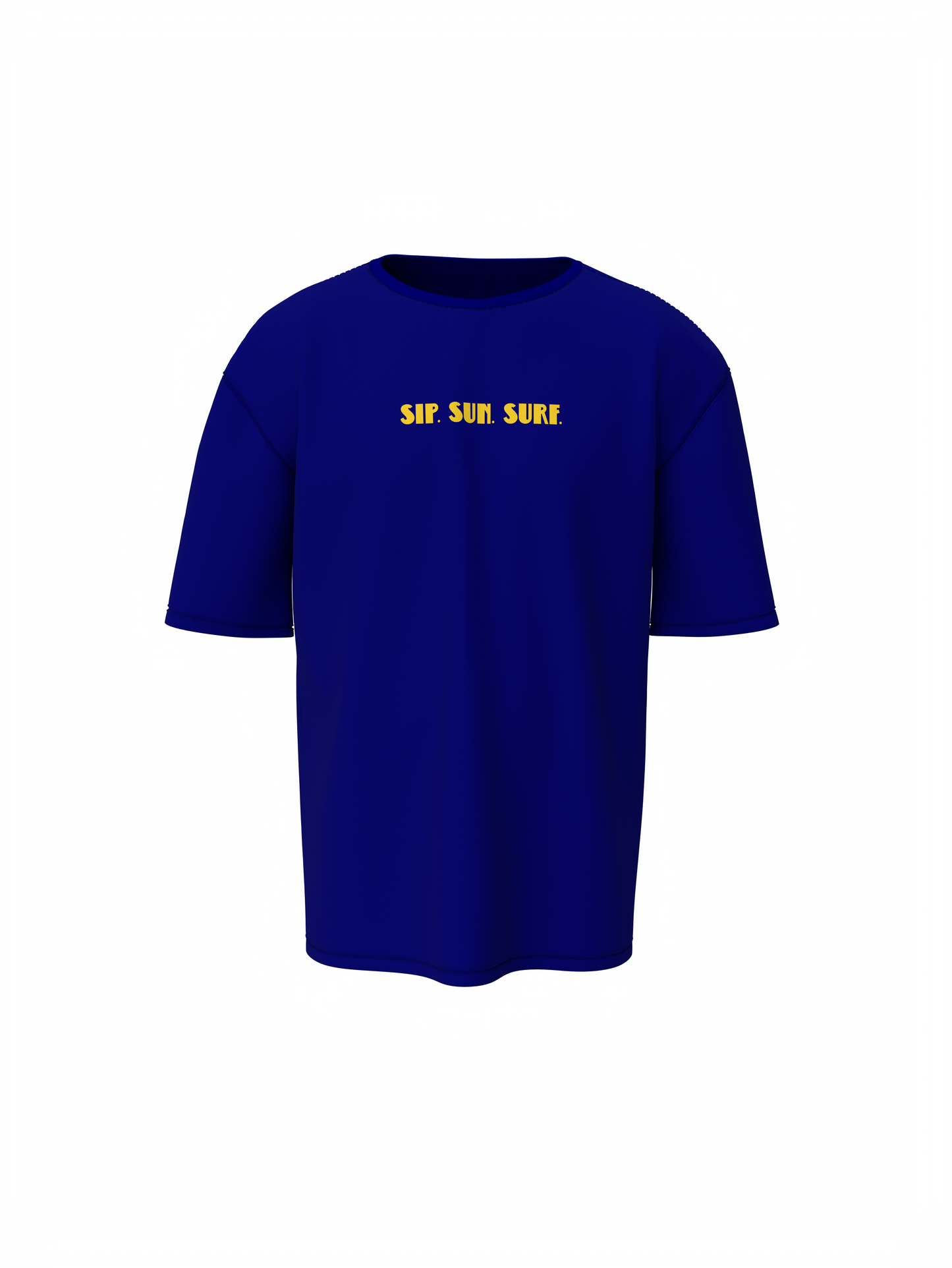 Sip Sun Surf Graphic Unisex Blue Oversized T-Shirt Tee
