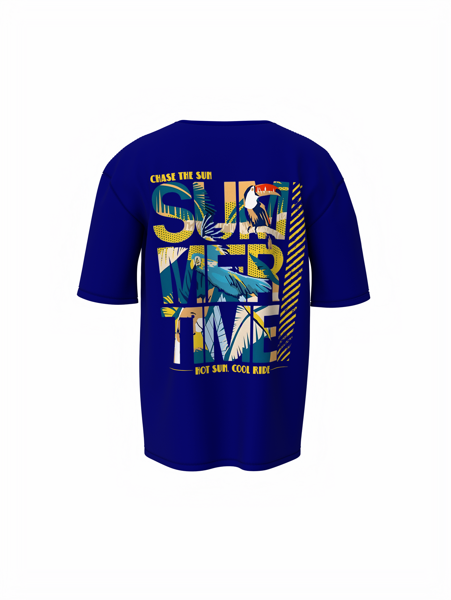 Sip Sun Surf Graphic Unisex Blue Oversized T-Shirt Tee