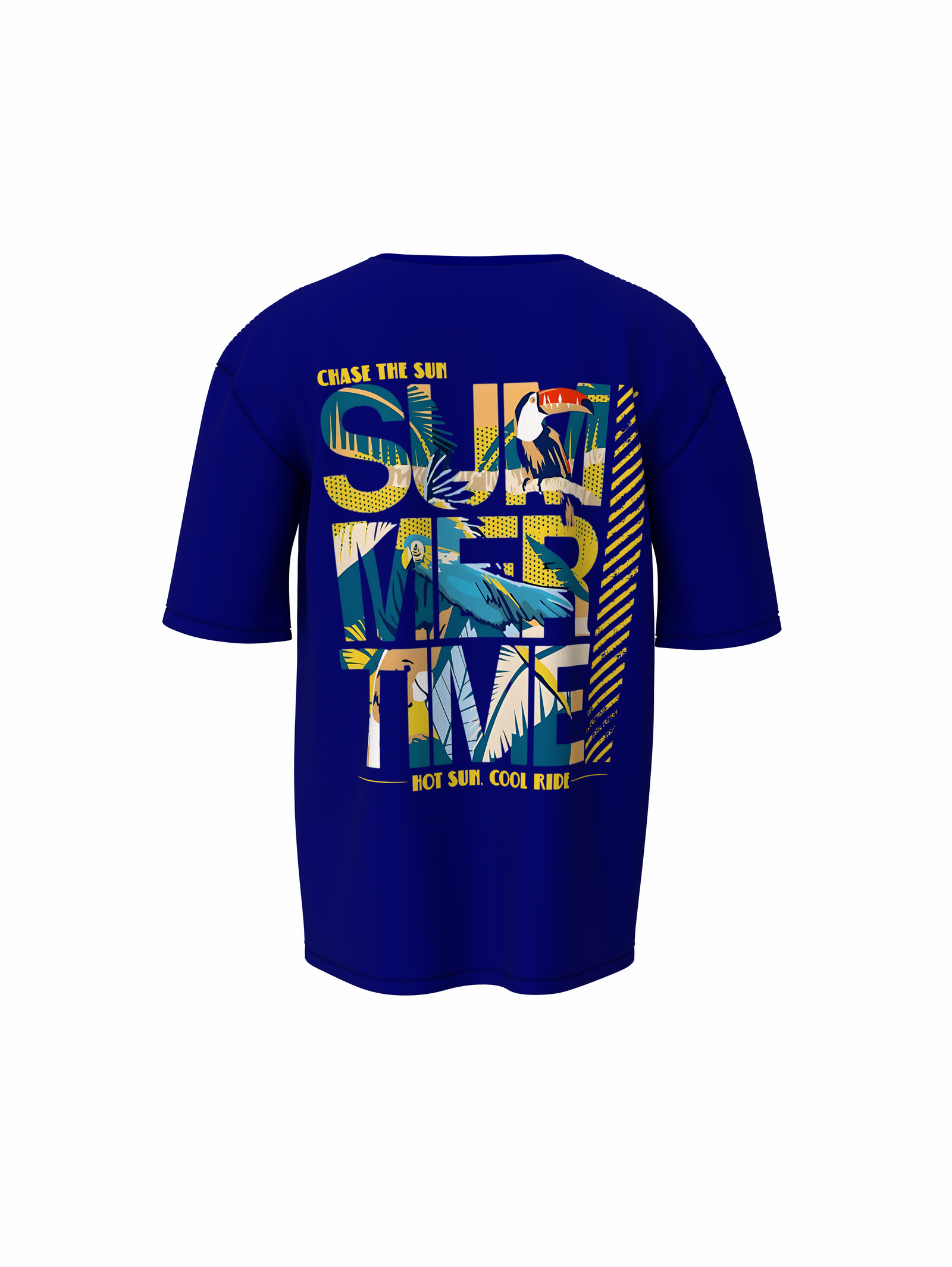 Sip Sun Surf Graphic Unisex Blue Oversized T-Shirt Tee