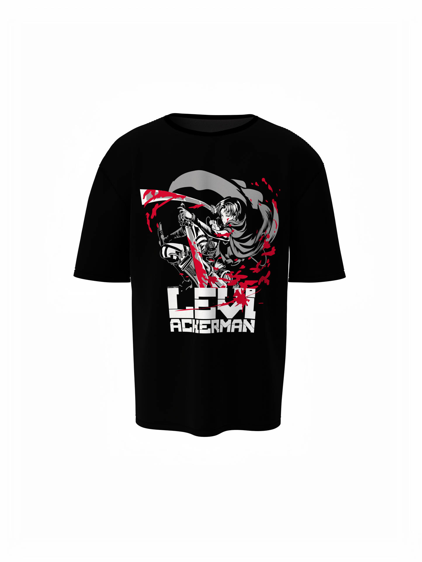 Ackerman Oversized T-Shirt Men Stylish Anime Streetwear