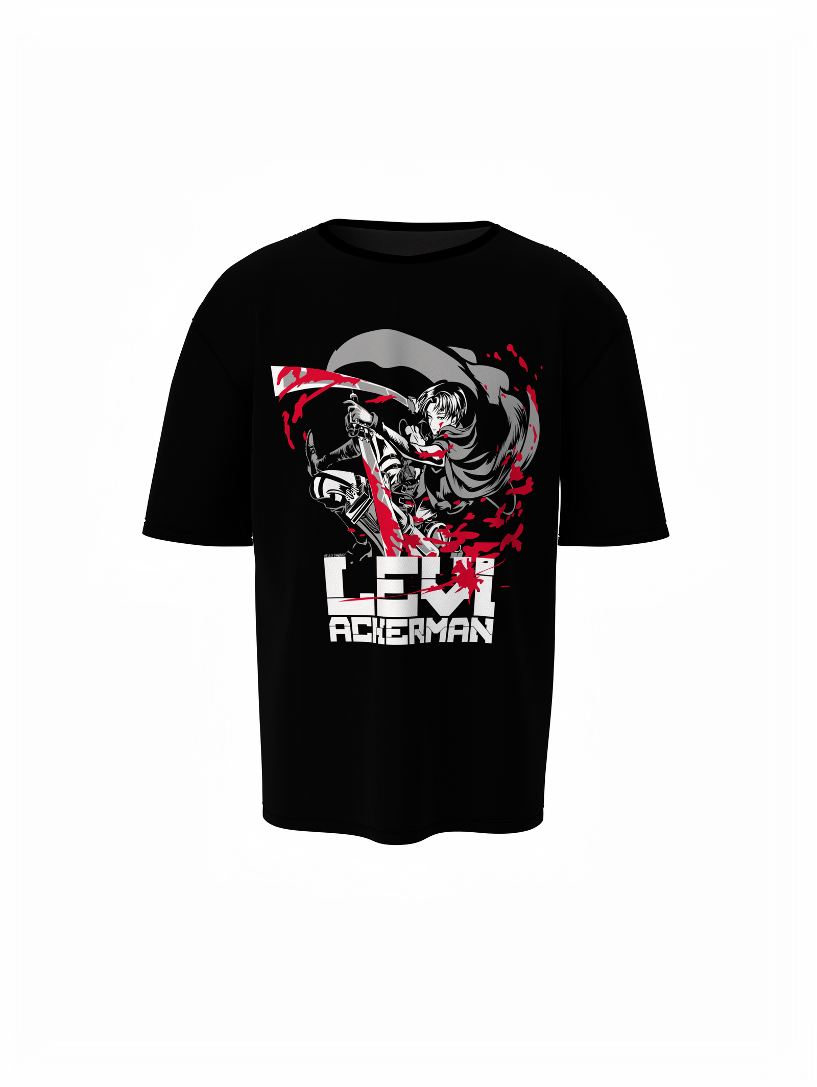 Ackerman Oversized T-Shirt Men Stylish Anime Streetwear