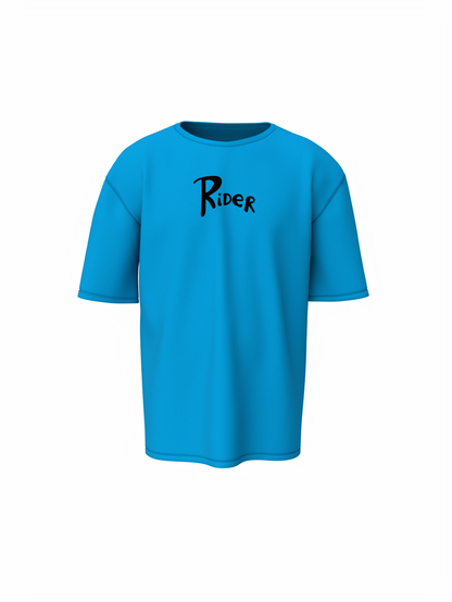Wild Rider Unisex Sky Blue Oversized T-Shirt Streetwear Daily