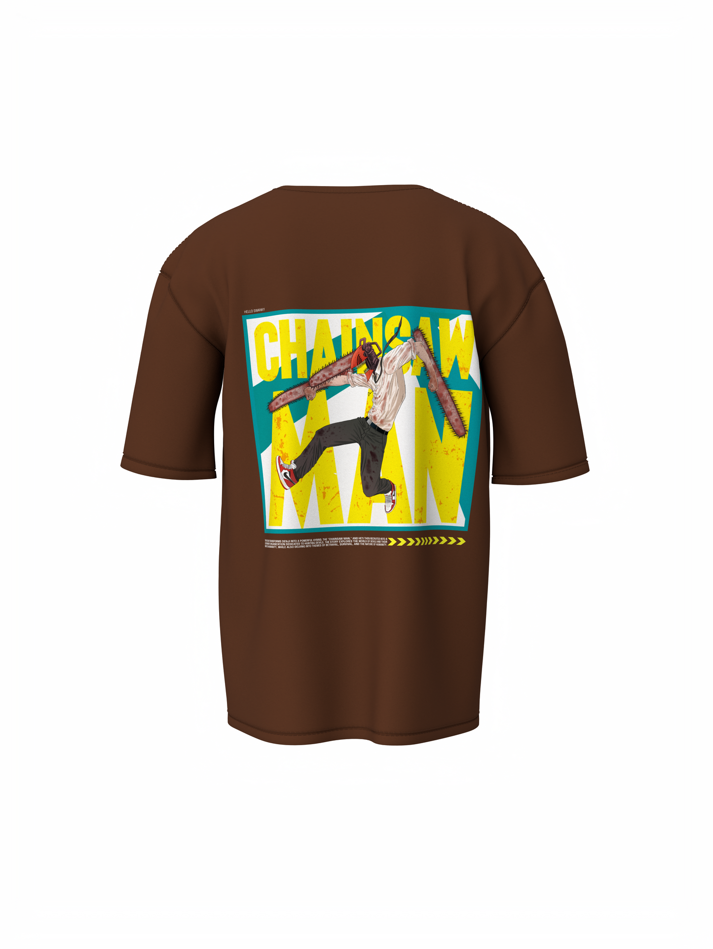 Buy Chainsaw Man Oversized T-Shirt Denji Anime Streetwear Tee