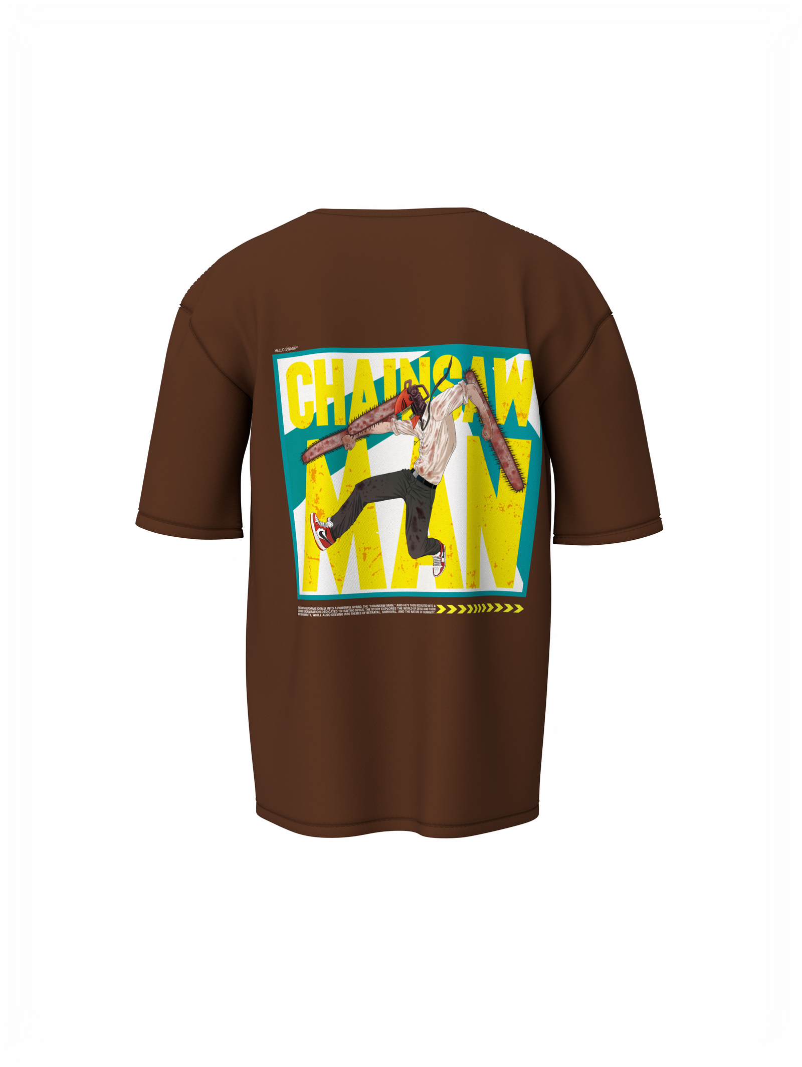 Buy Chainsaw Man Oversized T-Shirt Denji Anime Streetwear Tee