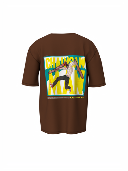 Buy Chainsaw Man Oversized T-Shirt Denji Anime Streetwear Tee