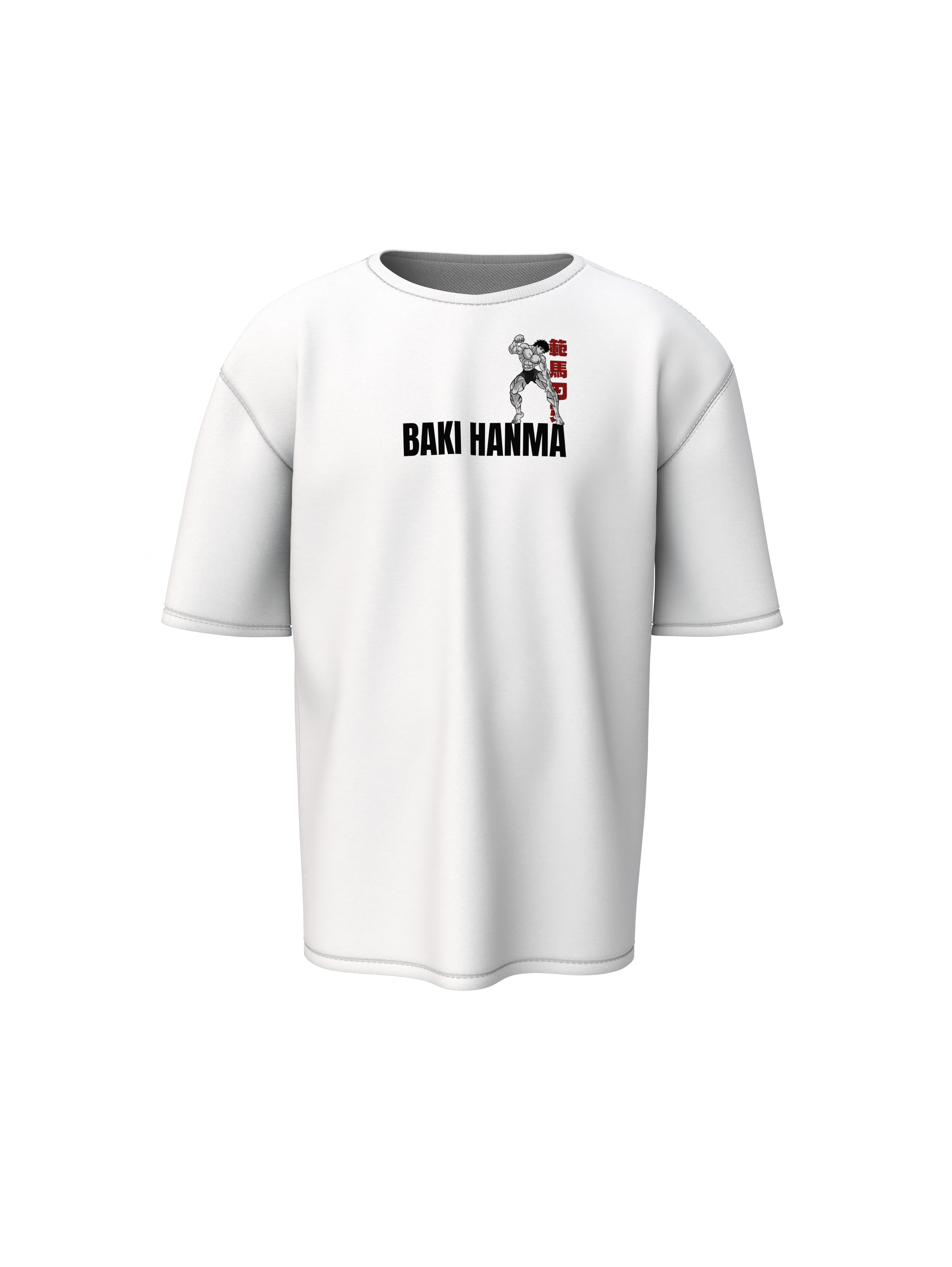 Baki Hanma Unisex White Oversized T-Shirt