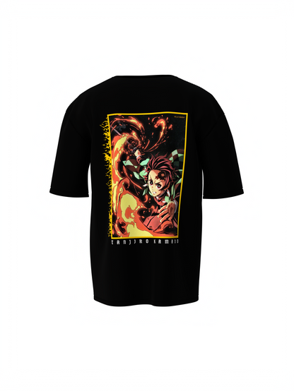 Kimetsu Oversized T-Shirt Trendy Casual Cotton Graphic Tee
