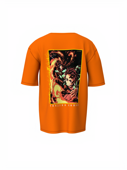 Kimetsu Oversized T-Shirt Trendy Casual Cotton Graphic Tee