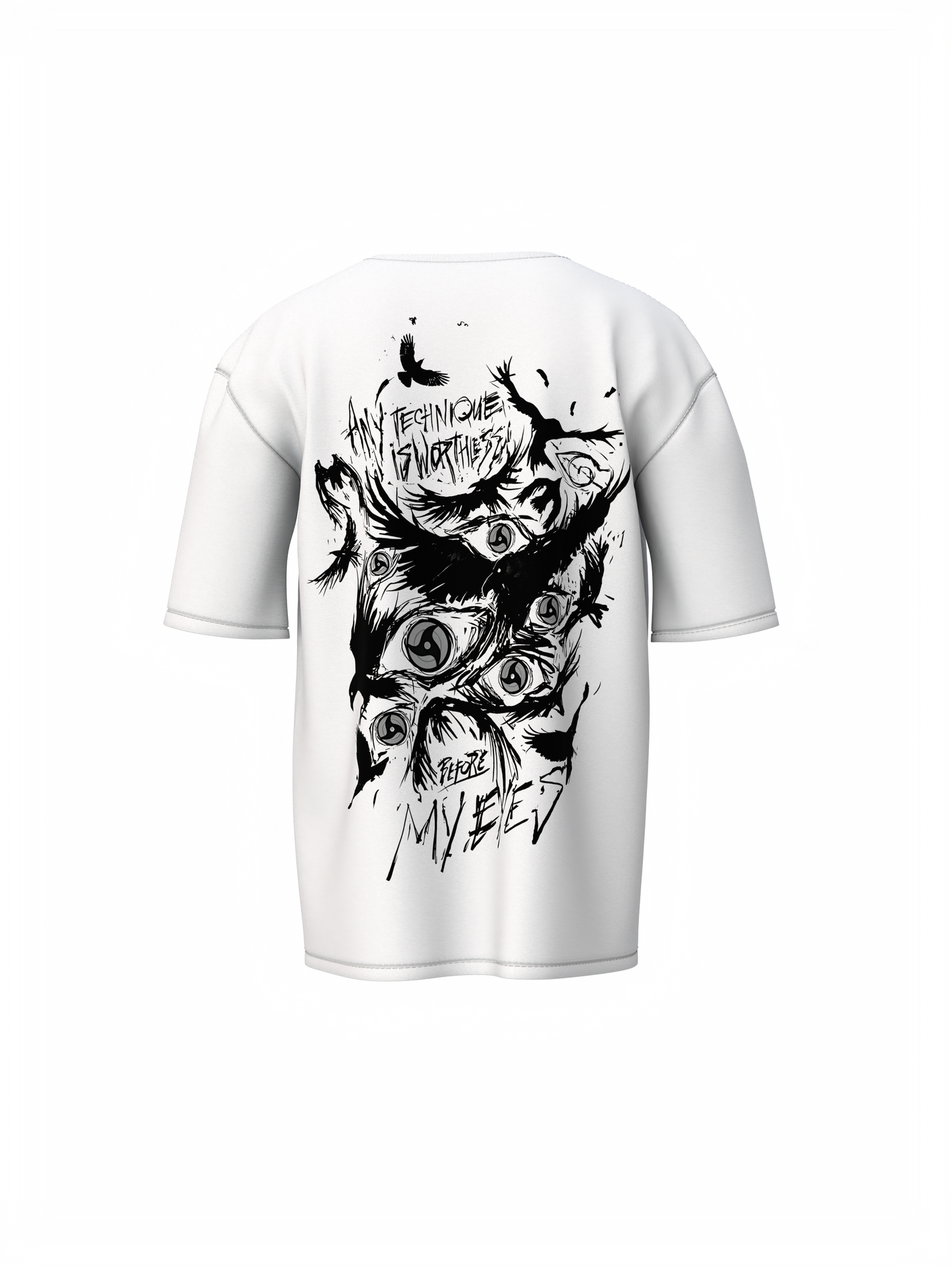 Sharingan Eyes Oversized T-Shirt Uchiha Power Anime Tee