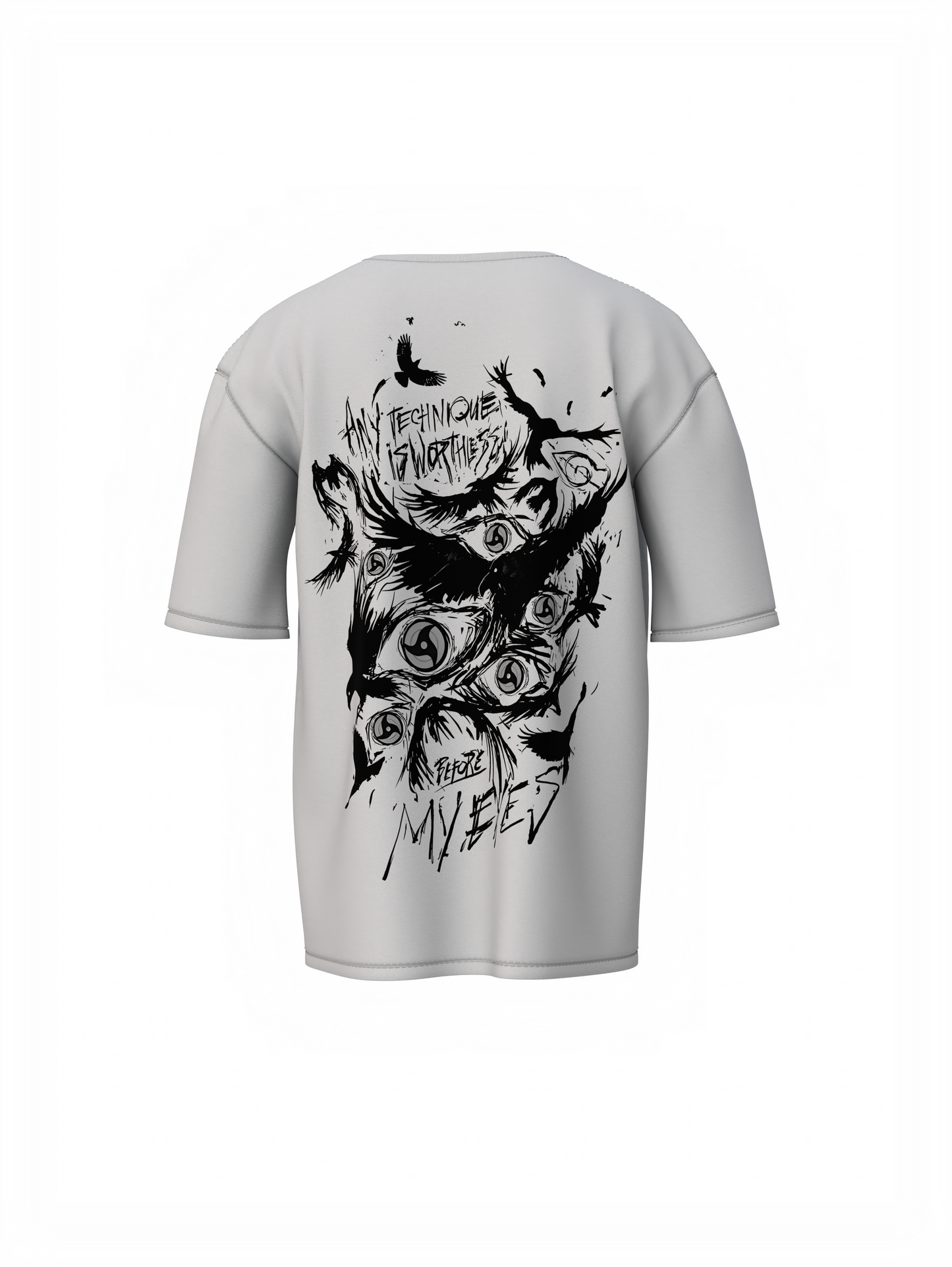 Sharingan Eyes Oversized T-Shirt Uchiha Power Anime Tee